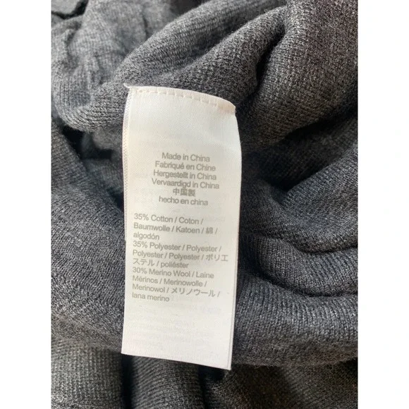 J.‎ Crew Jumpsuit Sweater Charcoal Gray Wrap Knit Merino Wool Cozy Lounge XS - Picture 5 of 9